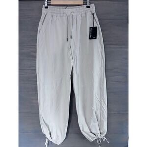 municipal daily pants joggers women's silver lining size small nwt